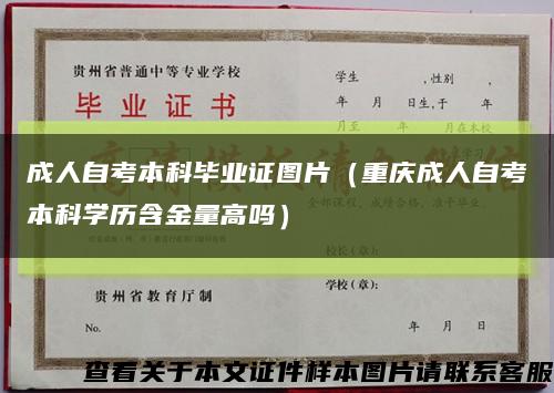 成人自考本科畢業證圖片（重慶成人自考本科學歷含金量高嗎）縮略圖