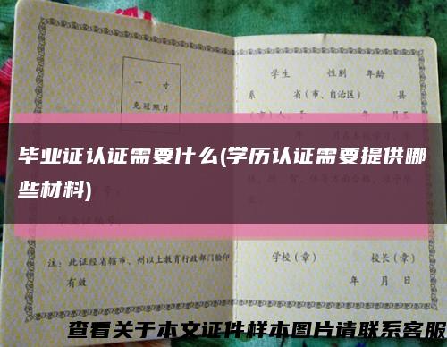 畢業證認證需要什么(學歷認證需要提供哪些材料)縮略圖