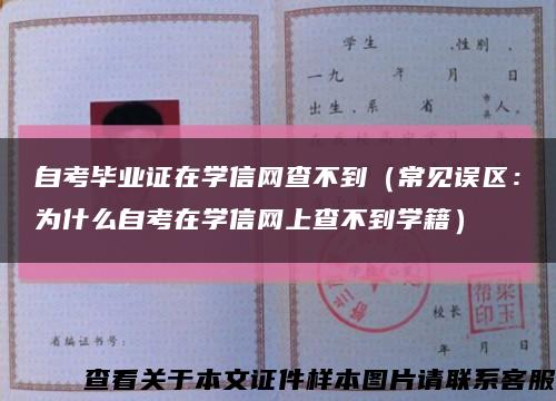 自考畢業證在學信網查不到（常見誤區：為什么自考在學信網上查不到學籍）縮略圖
