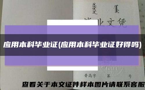 應用本科畢業證(應用本科畢業證好得嗎)縮略圖