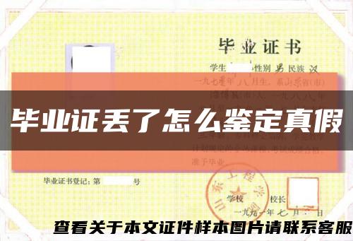 畢業證丟了怎么鑒定真假縮略圖