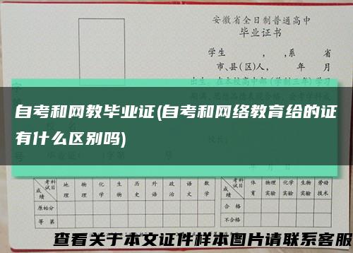 自考和網教畢業證(自考和網絡教育給的證有什么區別嗎)縮略圖