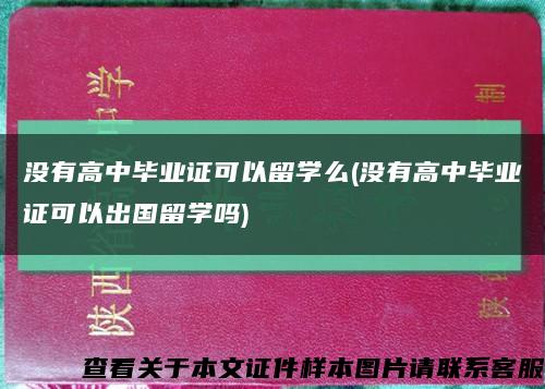 沒有高中畢業證可以留學么(沒有高中畢業證可以出國留學嗎)縮略圖