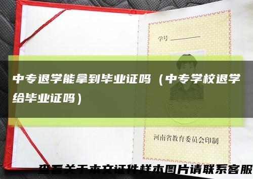 中專退學能拿到畢業證嗎（中專學校退學給畢業證嗎）縮略圖