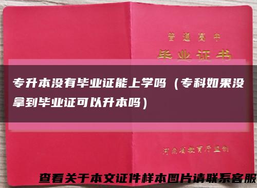 專升本沒有畢業證能上學嗎（?？迫绻麤]拿到畢業證可以升本嗎）縮略圖
