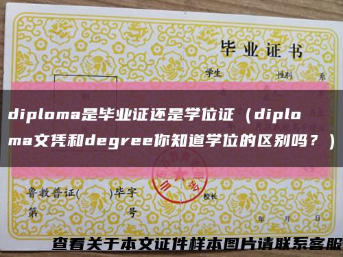diploma是畢業證還是學位證（diploma文憑和degree你知道學位的區別嗎？）縮略圖