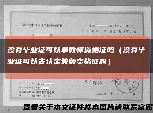 沒有畢業證可以拿教師資格證嗎（沒有畢業證可以去認定教師資格證嗎）縮略圖
