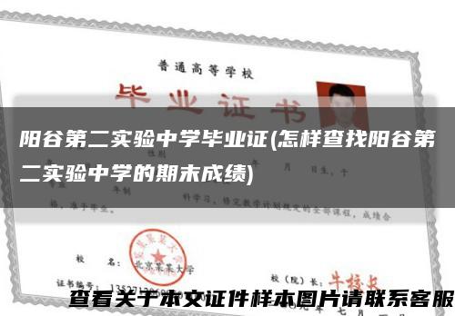 陽谷第二實驗中學畢業證(怎樣查找陽谷第二實驗中學的期末成績)縮略圖