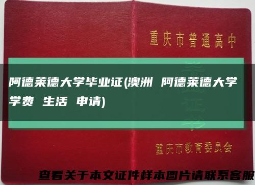 阿德萊德大學畢業證(澳洲 阿德萊德大學 學費 生活 申請)縮略圖