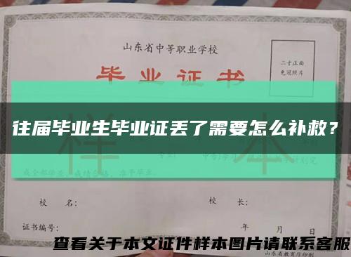 往屆畢業生畢業證丟了需要怎么補救？縮略圖