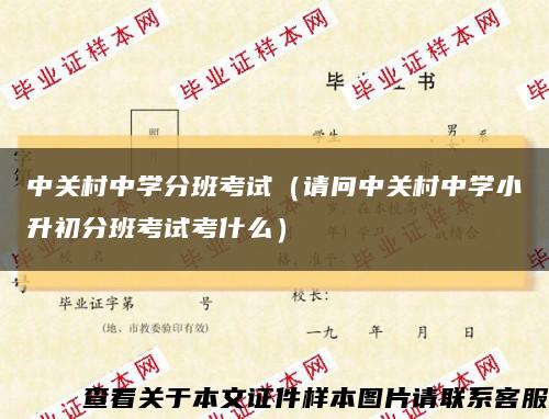 中關村中學分班考試（請問中關村中學小升初分班考試考什么）縮略圖