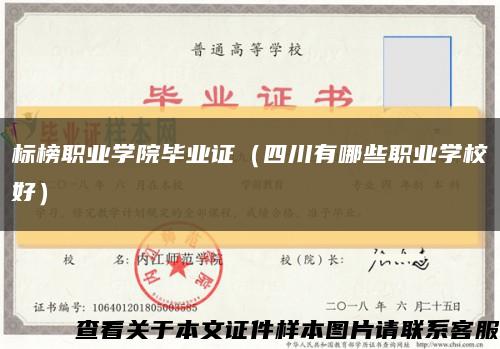標榜職業學院畢業證（四川有哪些職業學校好）縮略圖