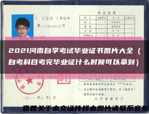 2021河南自學考試畢業證書圖片大全（自考科目考完畢業證什么時候可以拿到）縮略圖