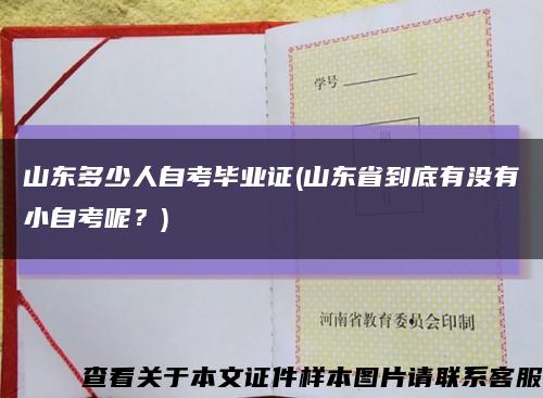 山東多少人自考畢業證(山東省到底有沒有小自考呢？)縮略圖