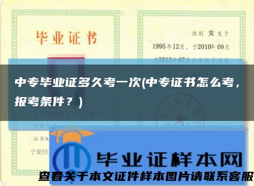 中專畢業證多久考一次(中專證書怎么考，報考條件？)縮略圖