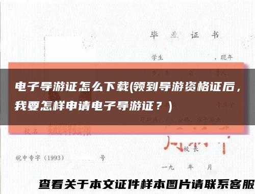 電子導游證怎么下載(領到導游資格證后，我要怎樣申請電子導游證？)縮略圖