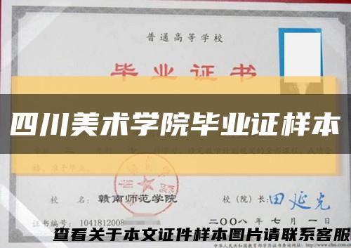 四川美術學院畢業證樣本縮略圖