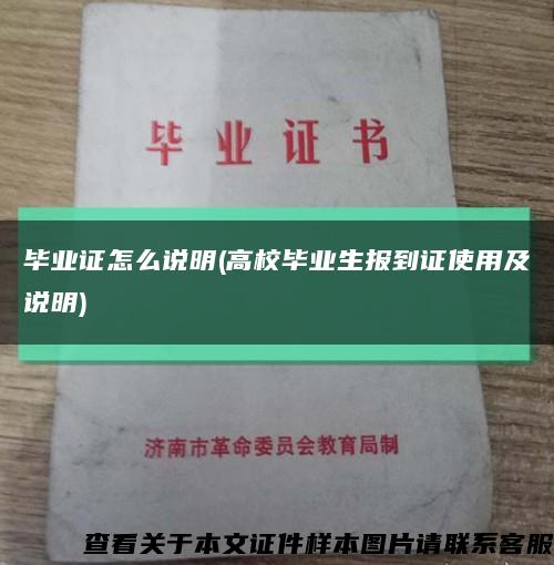 畢業證怎么說明(高校畢業生報到證使用及說明)縮略圖