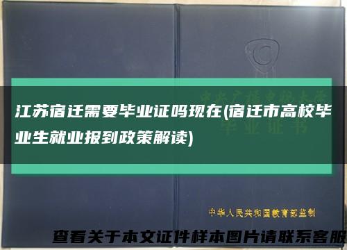 江蘇宿遷需要畢業證嗎現在(宿遷市高校畢業生就業報到政策解讀)縮略圖