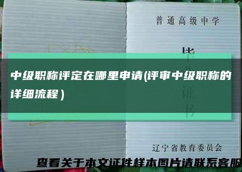 中級職稱評定在哪里申請(評審中級職稱的詳細流程）縮略圖