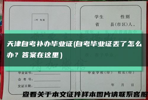 天津自考補辦畢業證(自考畢業證丟了怎么辦？答案在這里）縮略圖