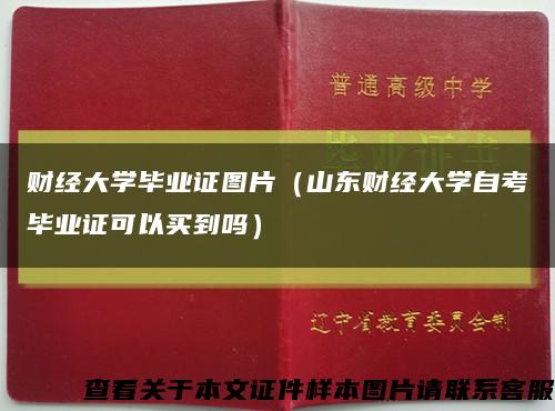 財經大學畢業證圖片（山東財經大學自考畢業證可以買到嗎）縮略圖