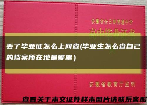 丟了畢業證怎么上網查(畢業生怎么查自己的檔案所在地是哪里）縮略圖