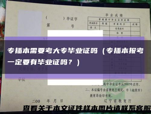 專插本需要考大專畢業證嗎（專插本報考一定要有畢業證嗎？）縮略圖
