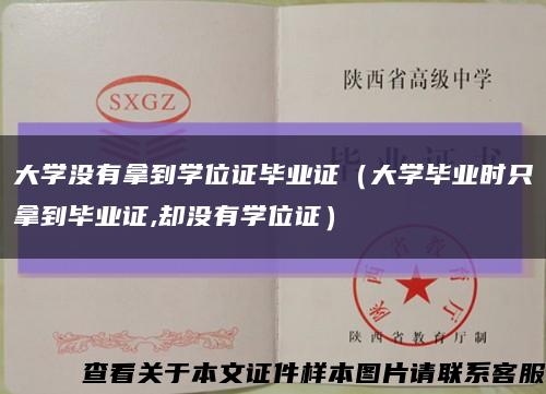 大學沒有拿到學位證畢業證（大學畢業時只拿到畢業證,卻沒有學位證）縮略圖