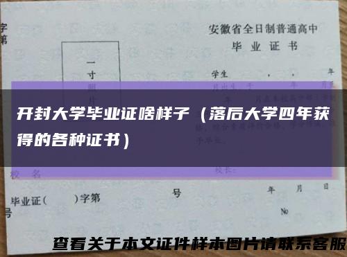 開封大學畢業證啥樣子（落后大學四年獲得的各種證書）縮略圖