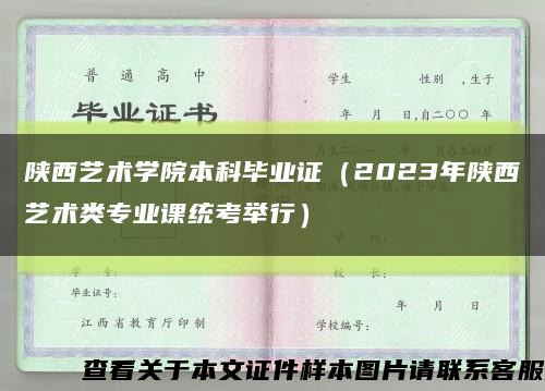 陜西藝術學院本科畢業證（2023年陜西藝術類專業課統考舉行）縮略圖
