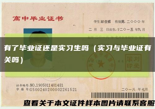 有了畢業證還是實習生嗎（實習與畢業證有關嗎）縮略圖