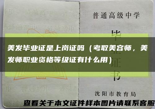 美發畢業證是上崗證嗎（考取美容師，美發師職業資格等級證有什么用）縮略圖