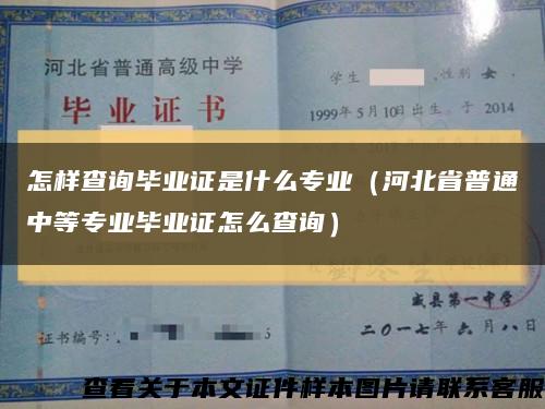 怎樣查詢畢業證是什么專業（河北省普通中等專業畢業證怎么查詢）縮略圖