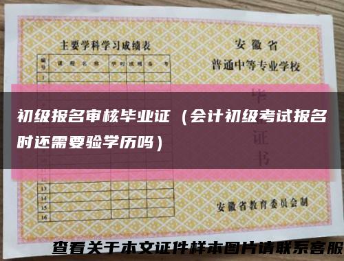 初級報名審核畢業證（會計初級考試報名時還需要驗學歷嗎）縮略圖