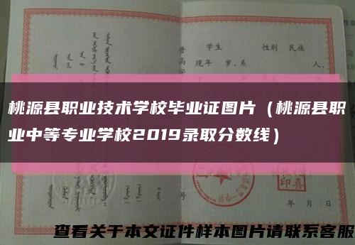 桃源縣職業技術學校畢業證圖片（桃源縣職業中等專業學校2019錄取分數線）縮略圖