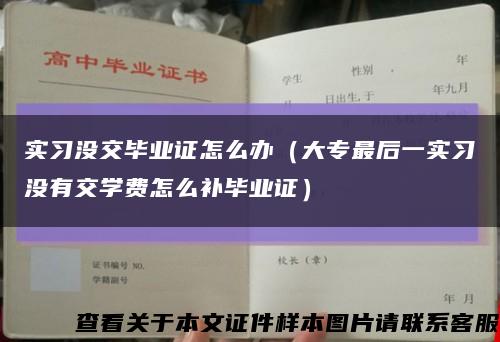 實習沒交畢業證怎么辦（大專最后一實習沒有交學費怎么補畢業證）縮略圖