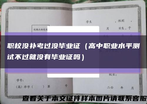 職校沒補考過沒畢業證（高中職業水平測試不過就沒有畢業證嗎）縮略圖