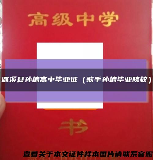 濉溪縣孫楠高中畢業證（歌手孫楠畢業院校）縮略圖