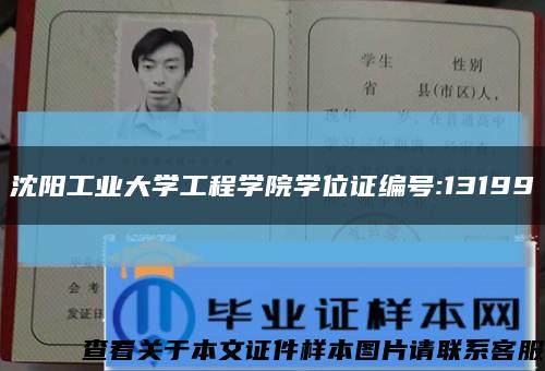 沈陽工業大學工程學院學位證編號:13199縮略圖