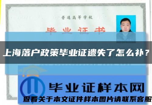 上海落戶政策畢業證遺失了怎么補？縮略圖