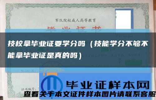技校拿畢業證要學分嗎（技能學分不夠不能拿畢業證是真的嗎）縮略圖
