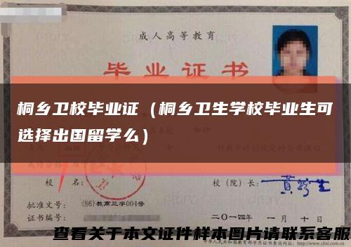 桐鄉衛校畢業證（桐鄉衛生學校畢業生可選擇出國留學么）縮略圖