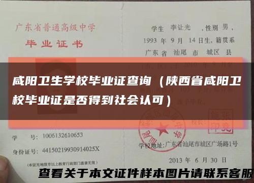 咸陽衛生學校畢業證查詢（陜西省咸陽衛校畢業證是否得到社會認可）縮略圖