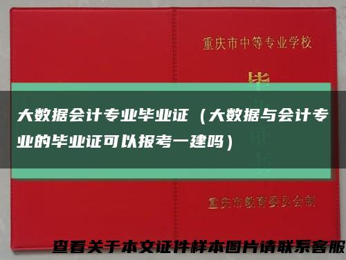 大數據會計專業畢業證（大數據與會計專業的畢業證可以報考一建嗎）縮略圖