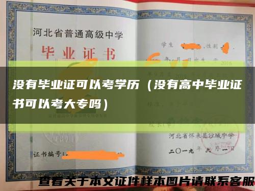 沒有畢業證可以考學歷（沒有高中畢業證書可以考大專嗎）縮略圖