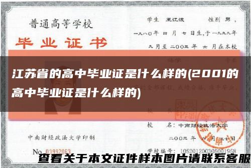 江蘇省的高中畢業證是什么樣的(2001的高中畢業證是什么樣的)縮略圖