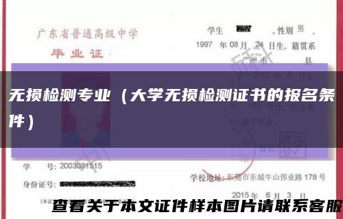 無損檢測專業（大學無損檢測證書的報名條件）縮略圖