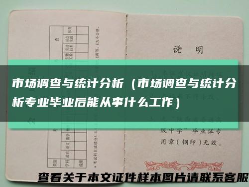 市場調查與統計分析（市場調查與統計分析專業畢業后能從事什么工作）縮略圖