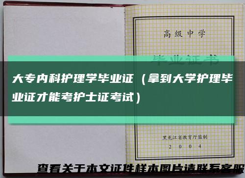 大專內科護理學畢業證（拿到大學護理畢業證才能考護士證考試）縮略圖